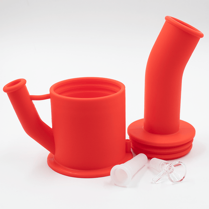 Bent Short Stack Silicone Bong Planet X