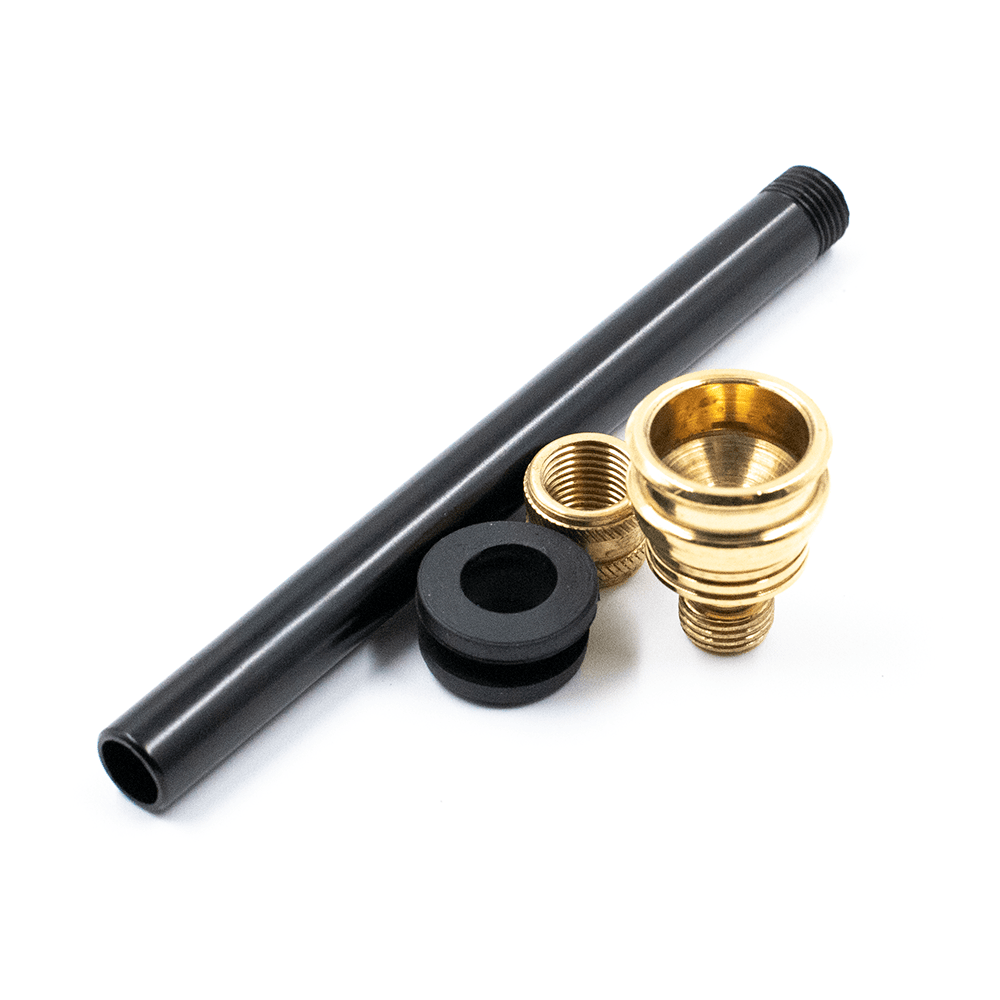 Standard Anodised Brass Screw-In Cone & Collar Stem Kit Waterfall