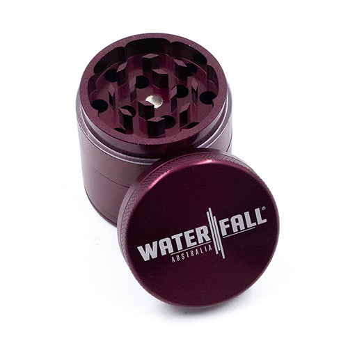 Four-Part Aluminium Grinder with Removable Screen - Gloss Purple (43mm) Waterfall