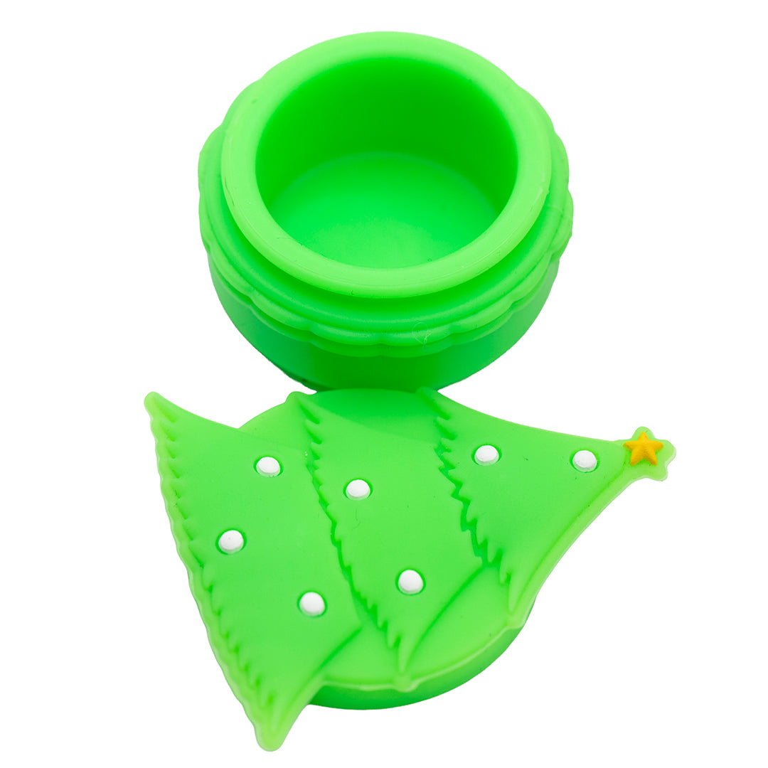 Silicone Pipe Set - Santa Head /w Christmas Tree Storage Jar
