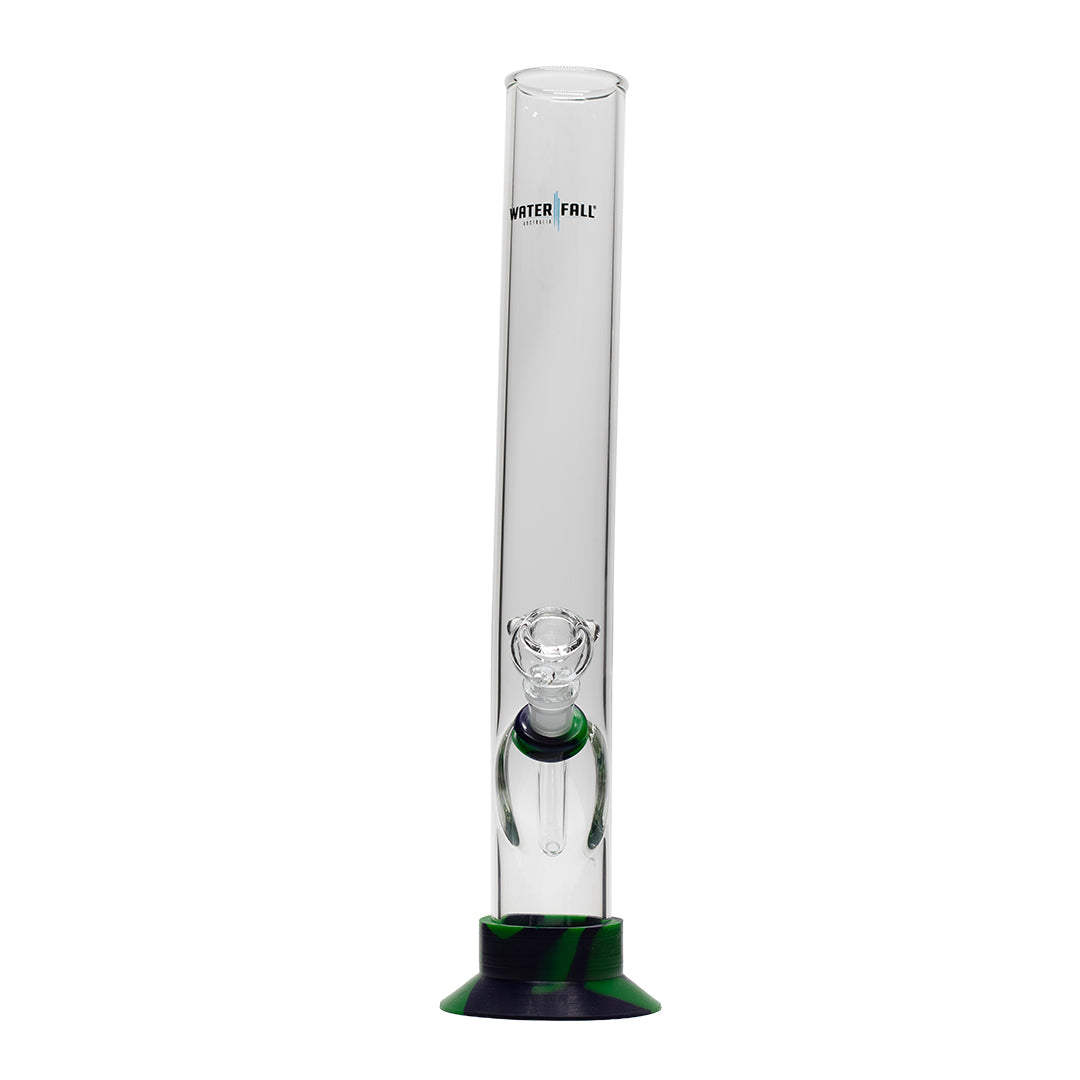 Waterfall Night Klub Large Highbrid Series Glass Bong - Green/Blue