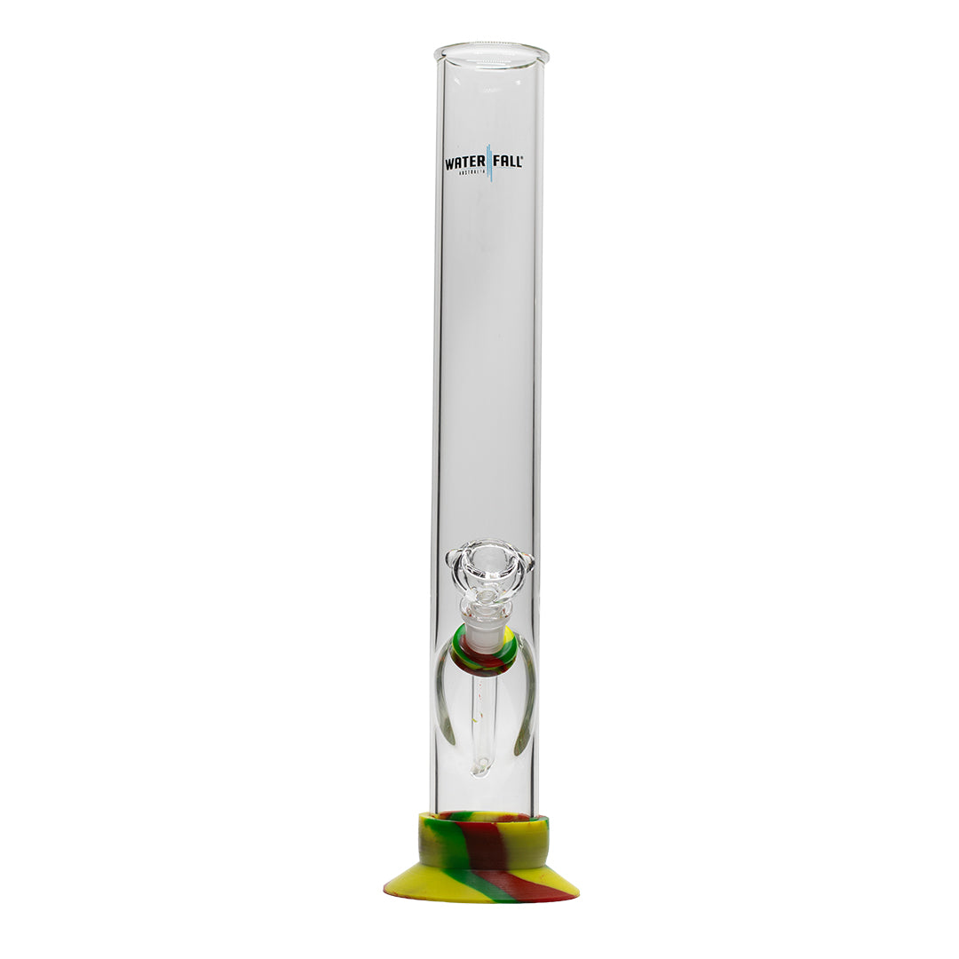 Waterfall Night Klub Large Highbrid Series Glass Bong - Rasta