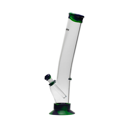 Waterfall Night Klub Medium Highbrid Series Glass Bong - Green/Blue