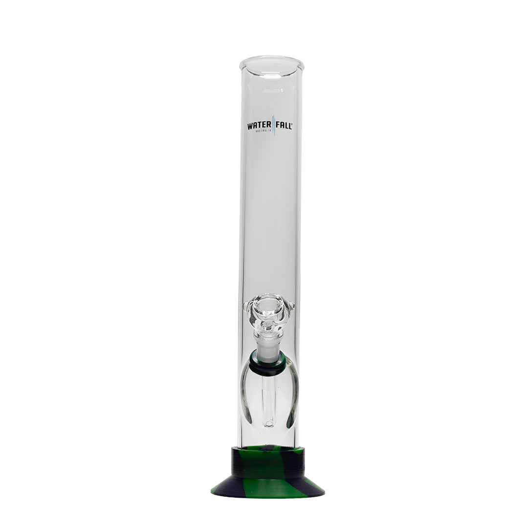 Waterfall Night Klub Medium Highbrid Series Glass Bong - Green/Blue