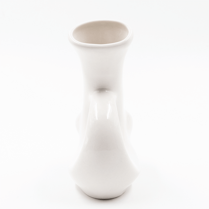 Walking Man Ceramic Bong - White (Skull Cross) Waterfall
