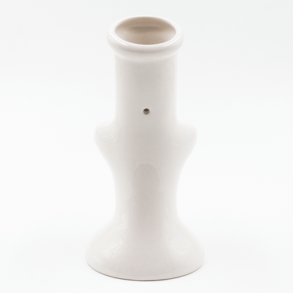 Red Flames Ceramic Bong - White The Bong Shop