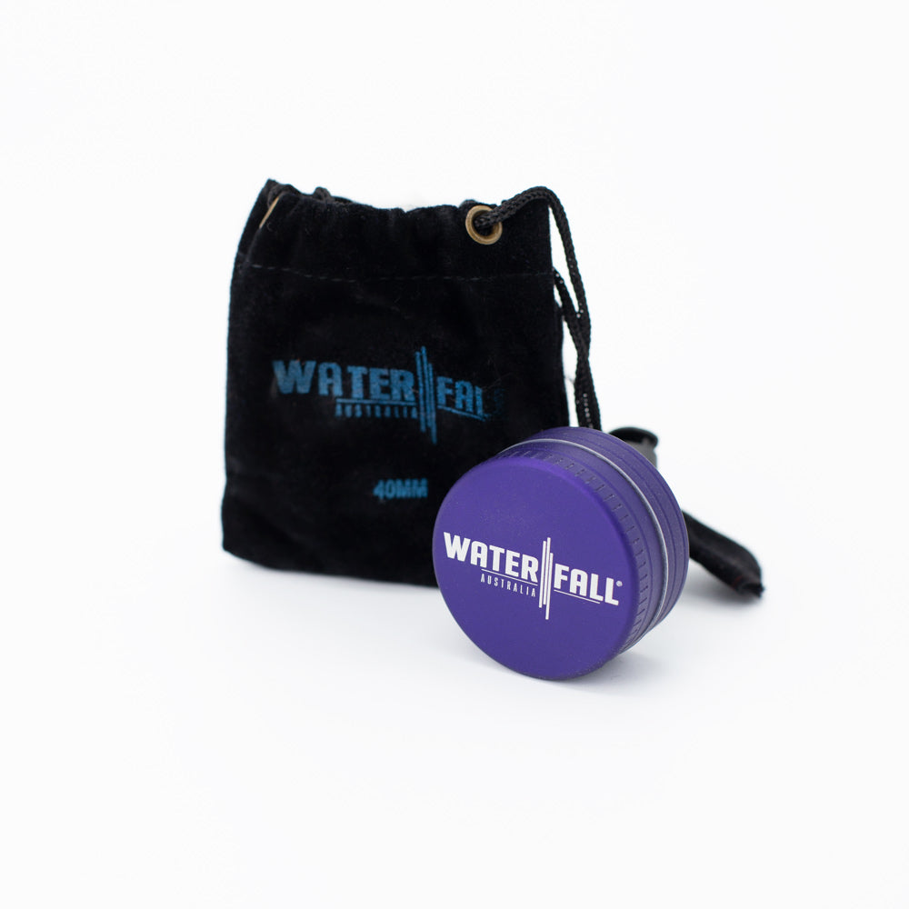 Two-Part Aluminium Grinder - Matte Black (40mm) Waterfall