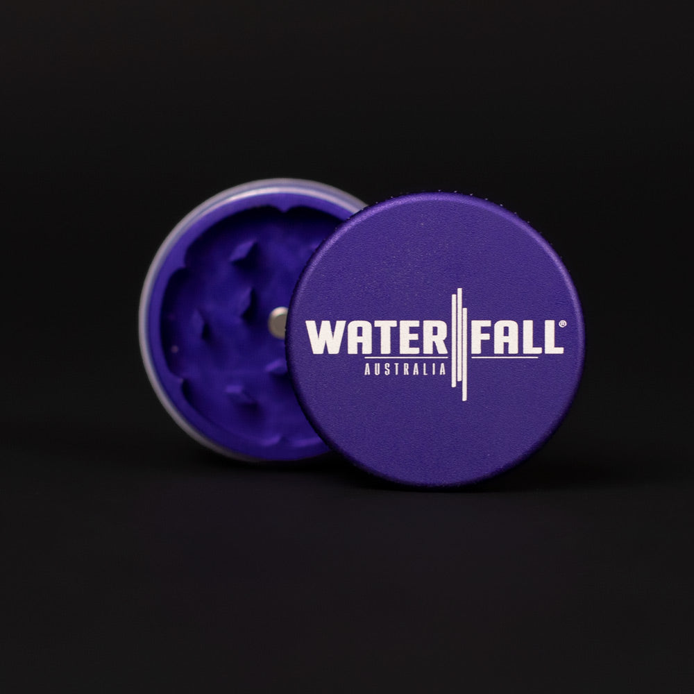 Two-Part Aluminium Grinder - Matte Black (40mm) Waterfall