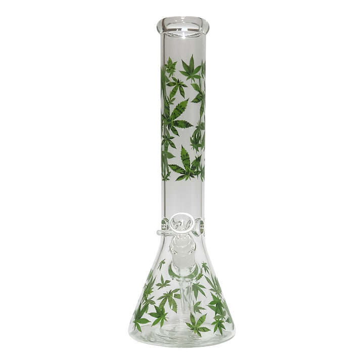 Henna Leaf Beaker Glass Bong Planet X