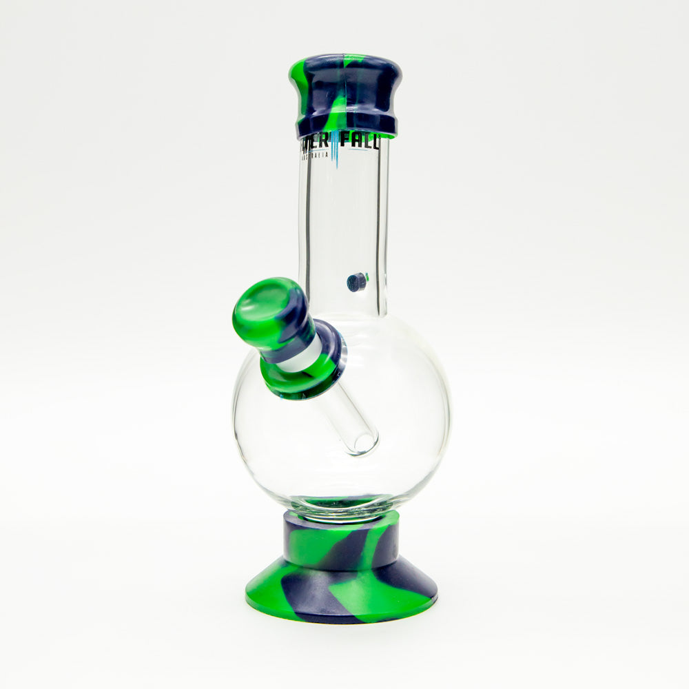 Exterminator Flat Base Deluxe Glass Bong Waterfall