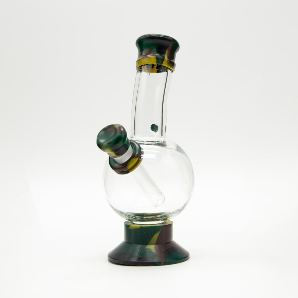 Exterminator Flat Base Deluxe Glass Bong Waterfall