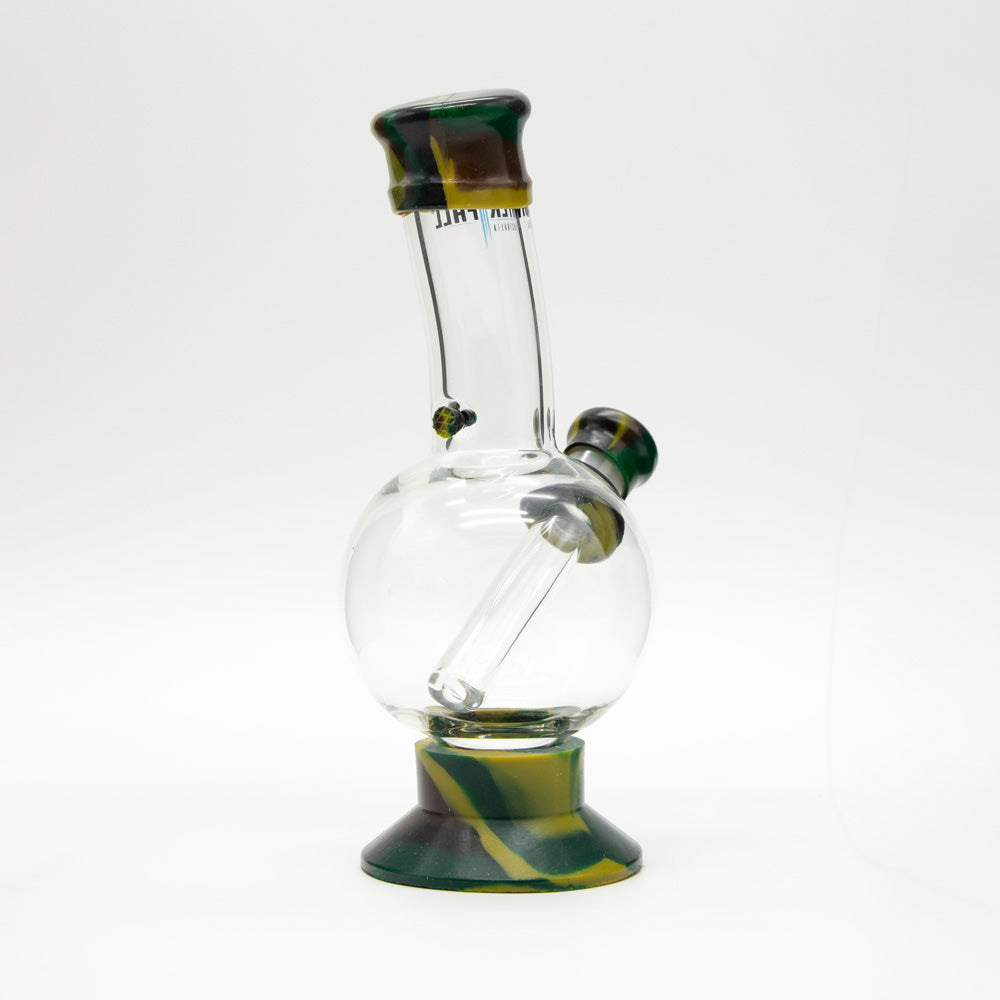 Exterminator Flat Base Deluxe Glass Bong Waterfall
