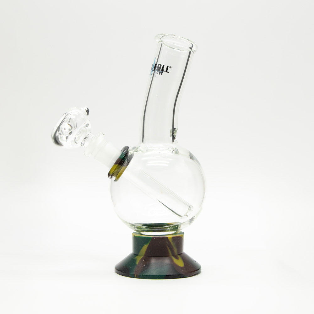 Exterminator Flat Base Deluxe Glass Bong Waterfall