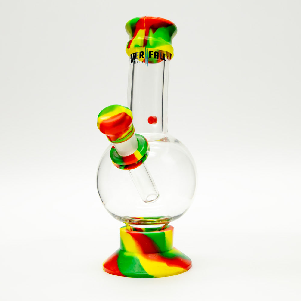 Exterminator Flat Base Deluxe Glass Bong Waterfall