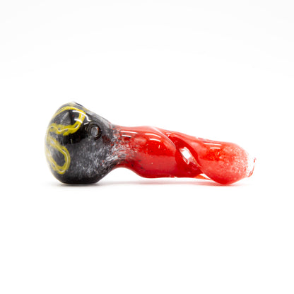 Twister Red Flower Glass Pipe The Bong Shop