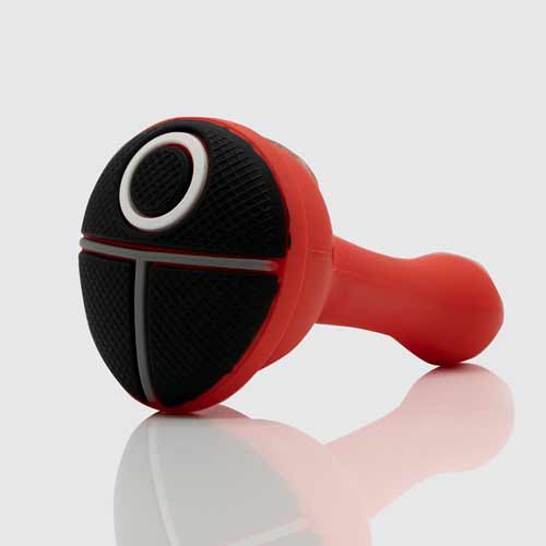 Red Mask Silicone Dry Pipe [Circle] The Bong Shop