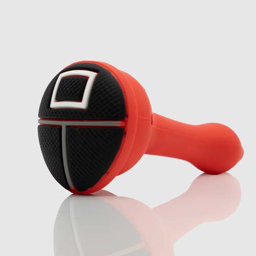 Red Mask Silicone Dry Pipe [Square] The Bong Shop