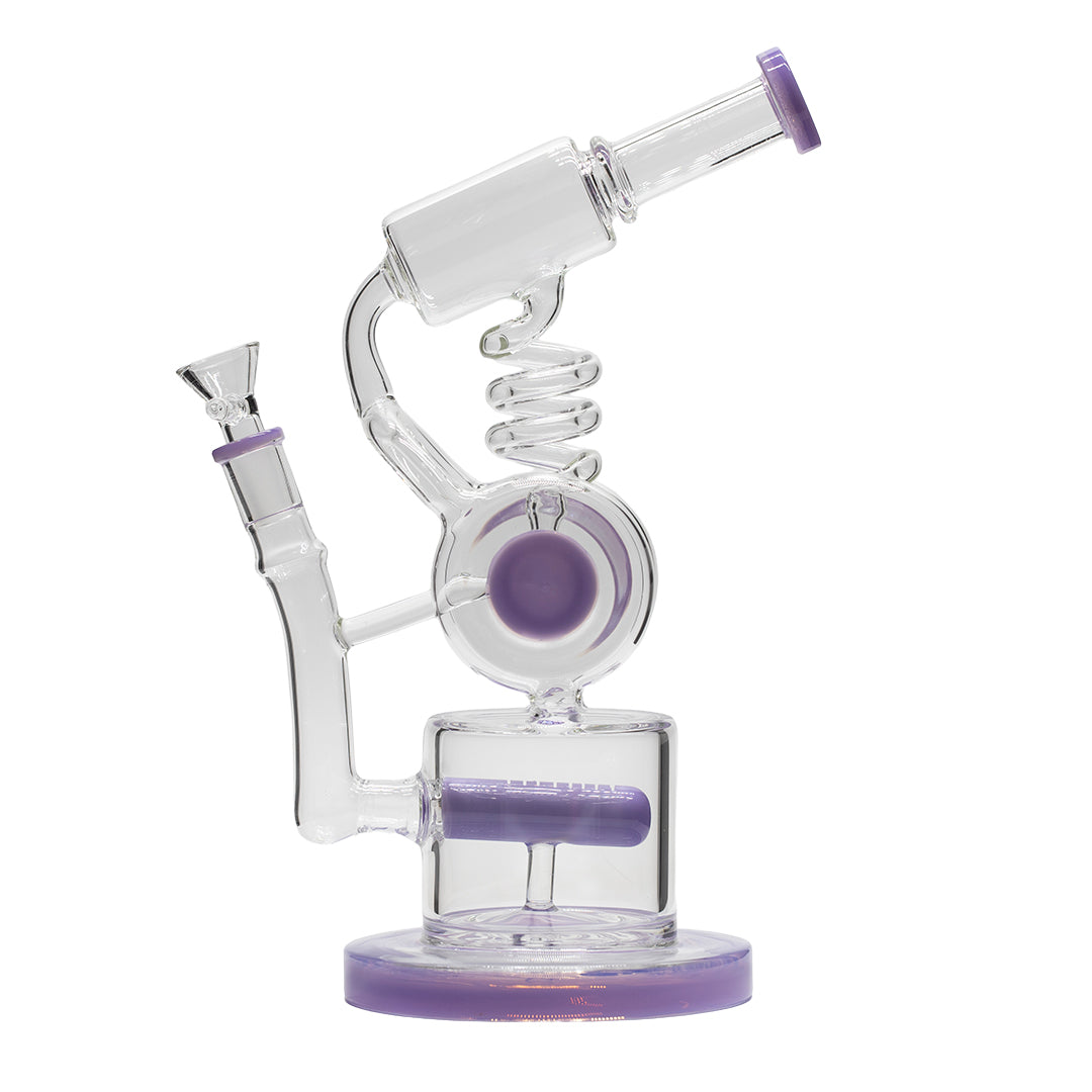 Planet X Lavender Drift Glass Recycler Bong