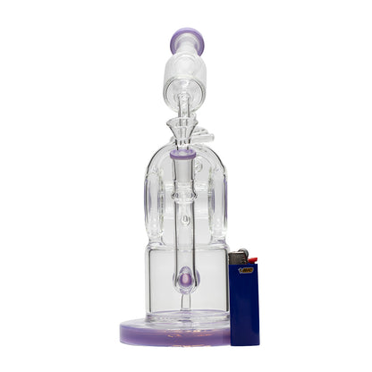 Planet X Lavender Drift Glass Recycler Bong