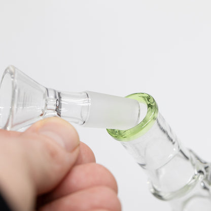 Planet X The Neon Orbit Glass Recycler Bong Green