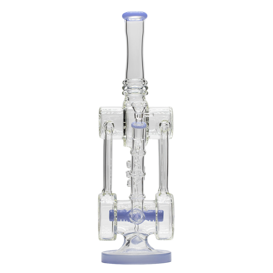 Planet X The Neon Orbit Glass Recylcer Bong Blue