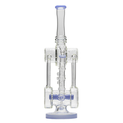 Planet X The Neon Orbit Glass Recylcer Bong Blue
