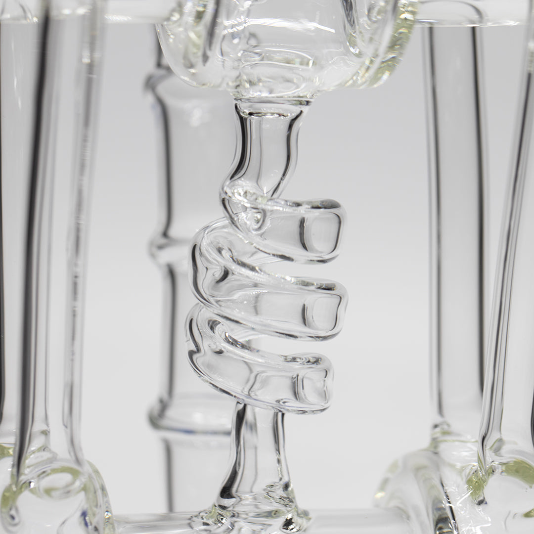 Planet X The Neon Orbit Glass Recylcer Bong Blue