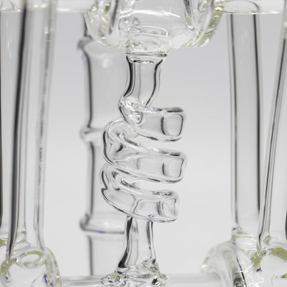 Planet X The Neon Orbit Glass Recylcer Bong Blue