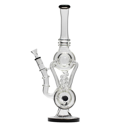 Planet X The Neon Orbit Glass Recylcer Bong Black