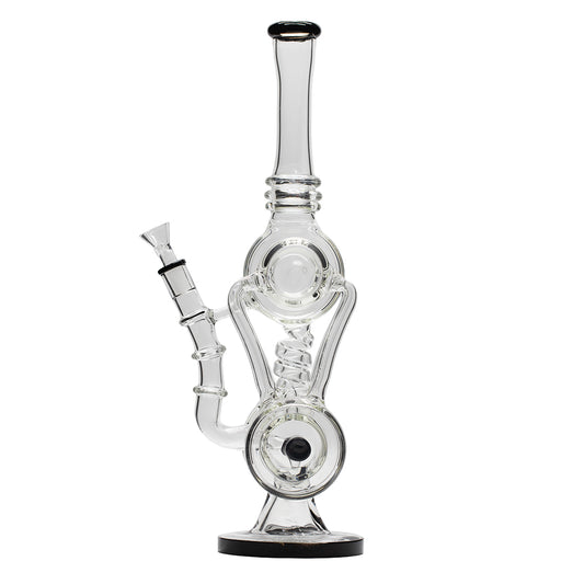 Planet X The Neon Orbit Glass Recylcer Bong Black