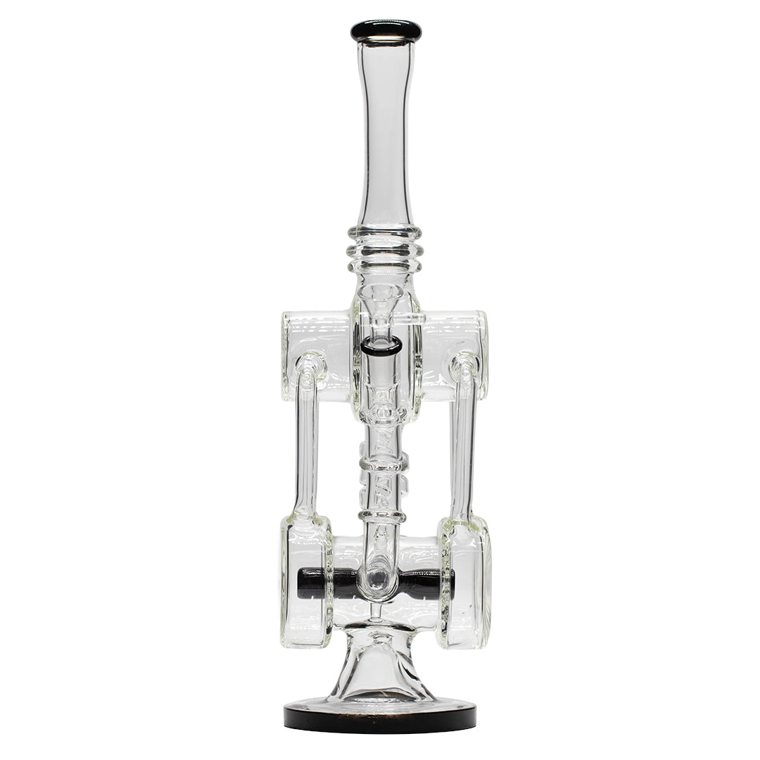Planet X The Neon Orbit Glass Recylcer Bong Black