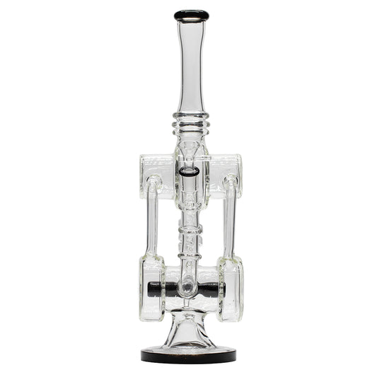 Planet X The Neon Orbit Glass Recylcer Bong Black