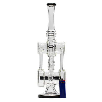 Planet X The Neon Orbit Glass Recylcer Bong Black