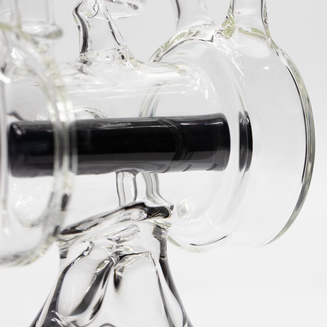 Planet X The Neon Orbit Glass Recylcer Bong Black