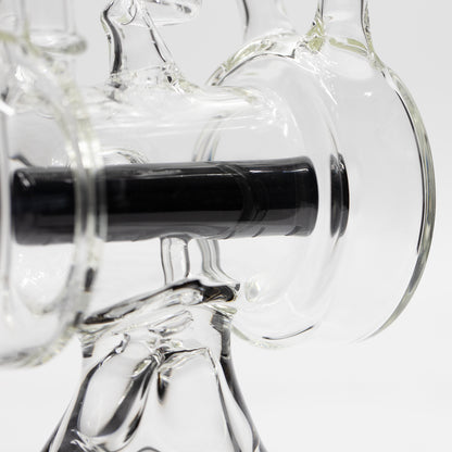 Planet X The Neon Orbit Glass Recylcer Bong Black