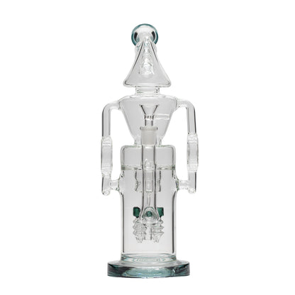 Planet X Aquamarine Tide Glass Recycler Bong