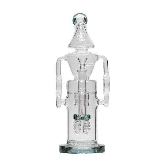 Planet X Aquamarine Tide Glass Recycler Bong