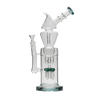 Planet X Aquamarine Tide Glass Recycler Bong