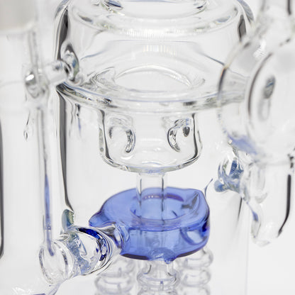 Planet X Blue Tide Glass Recycler Bong