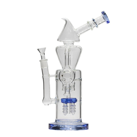 Planet X Blue Tide Glass Recylcer Bong