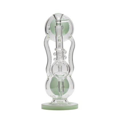 Planet X Celestial Bloom Glass Recycler Bong Green