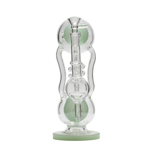 Planet X Celestial Bloom Glass Recycler Bong Green