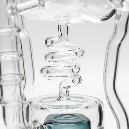 Planet X Arctic Current Glass Recylcer Bong Aquamarine