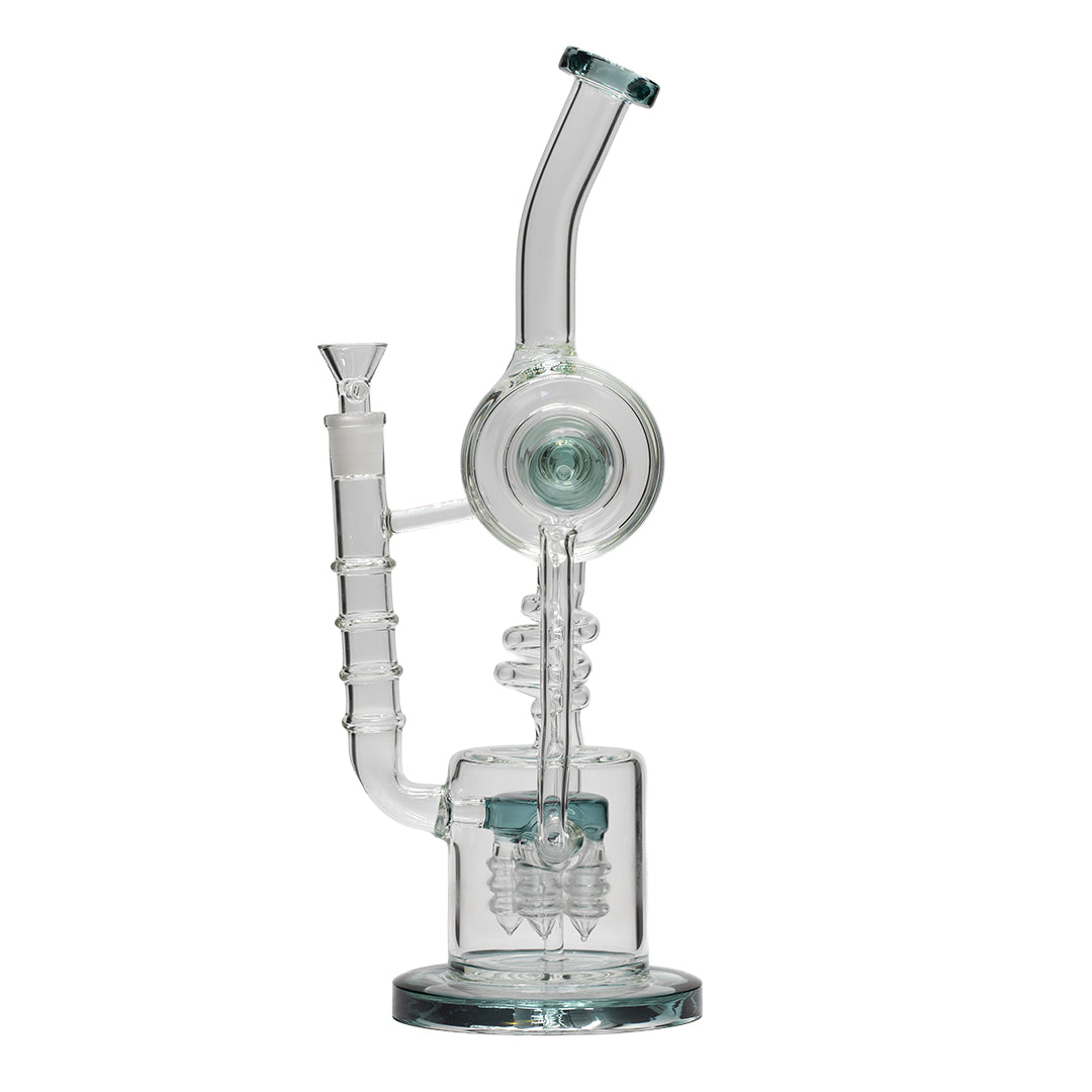 Planet X Arctic Current Glass Recylcer Bong Aquamarine