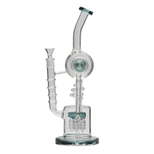 Planet X Arctic Current Glass Recylcer Bong Aquamarine