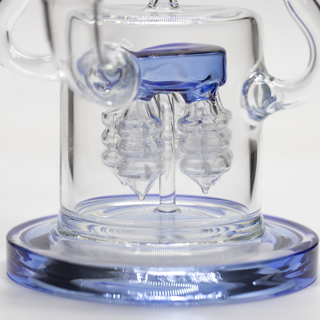 Planet X Arctic Current Glass Recylcer Bong Blue