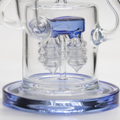 Planet X Arctic Current Glass Recylcer Bong Blue