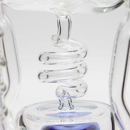 Planet X Arctic Current Glass Recylcer Bong Blue