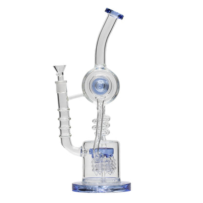 Planet X Arctic Current Glass Recylcer Bong Blue