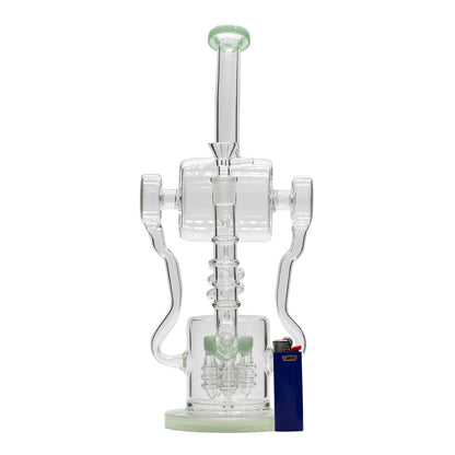 Planet X Arctic Current Glass Recylcer Bong Green